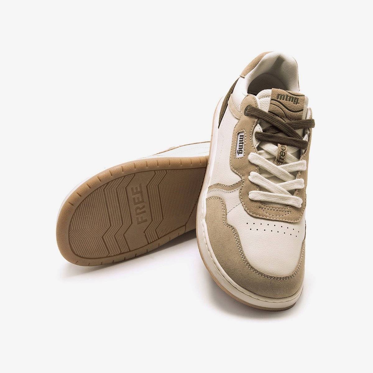 Mustang Free Miami Piel Blanco Beige Verde para hombre — vista 7